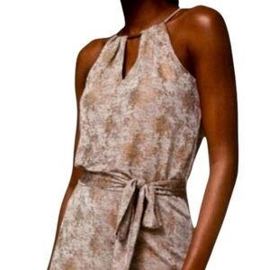 White House Black Market Neutral Beige Tie-Waist Slip Dress. Size 2